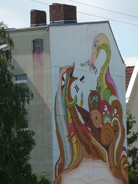 Häuserwand - Streetart in Hamburg-Wilhelmsburg