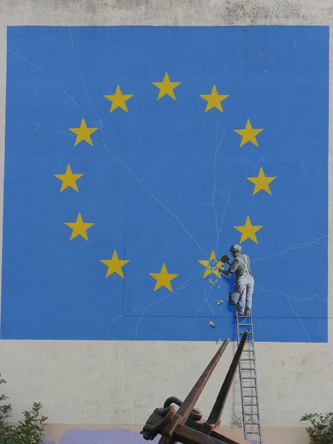 Streetart von Banksy in Dover - trauriger Kommentar zum Brexit